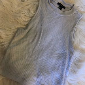 White Forever 21 Crop Tank Top